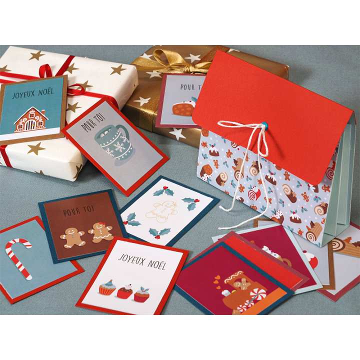 Set de 10 feuilles Noël à croquer 30,5 x 30,5 cm - Artemio - Rougier et Plé