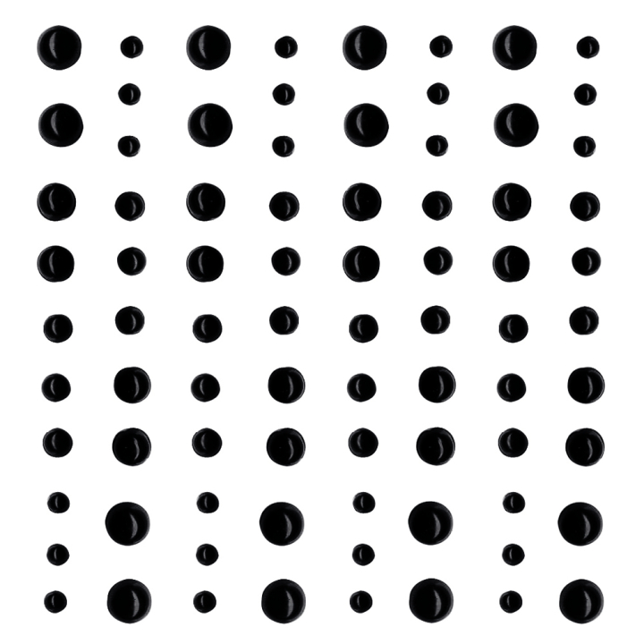 Perles noires adhésives 80 pcs - Artemio - Rougier et Plé