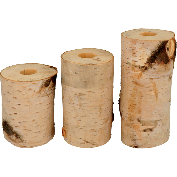 Bougeoirs en bouleau 3 pcs - Artemio - Rougier et Plé