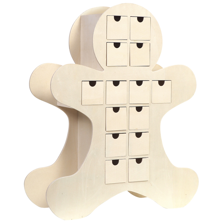 Calendrier de l'avent en bois Bonhomme pain d'épices - Artemio - Rougier et Plé