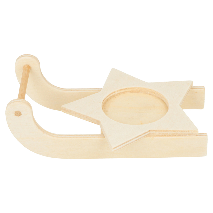 Bougeoir traineau étoile en bois - Artemio - Rougier et Plé