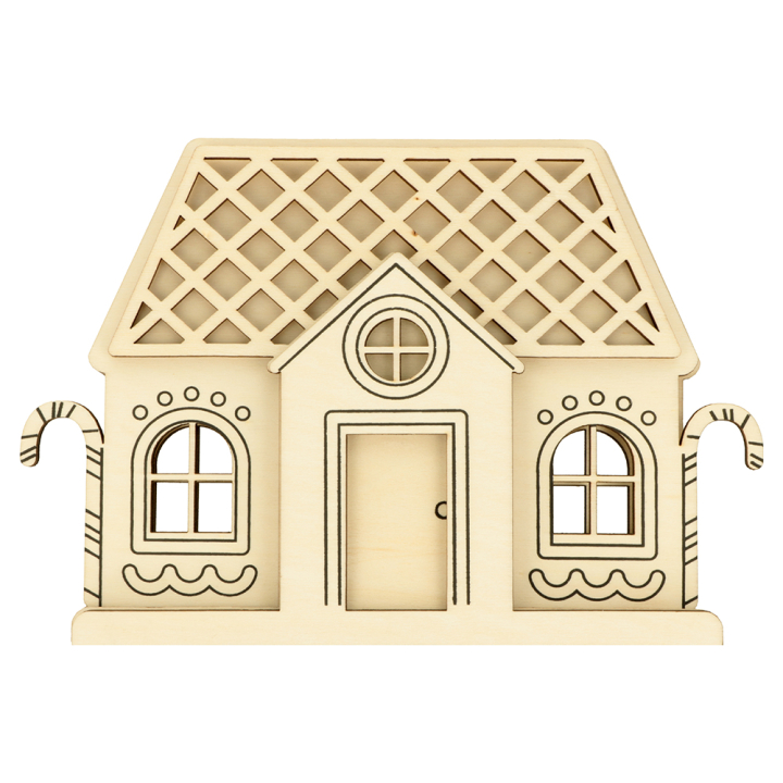 Maison relief en bois Noël - Artemio - Rougier et Plé