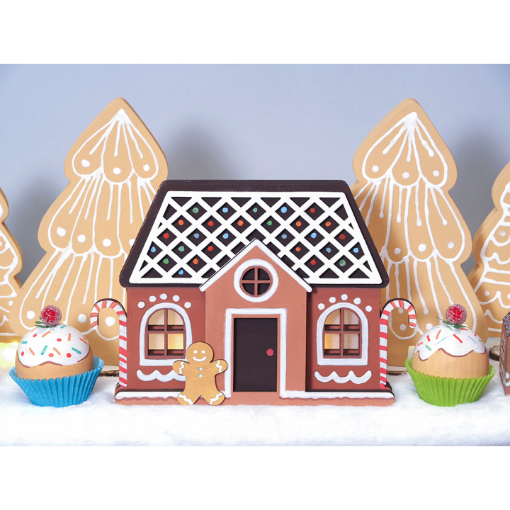 Maison relief en bois Noël - Artemio - Rougier et Plé