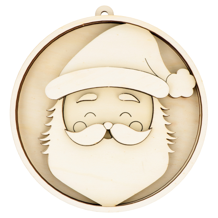 Boule relief en bois Père Noël - Artemio - Rougier et Plé