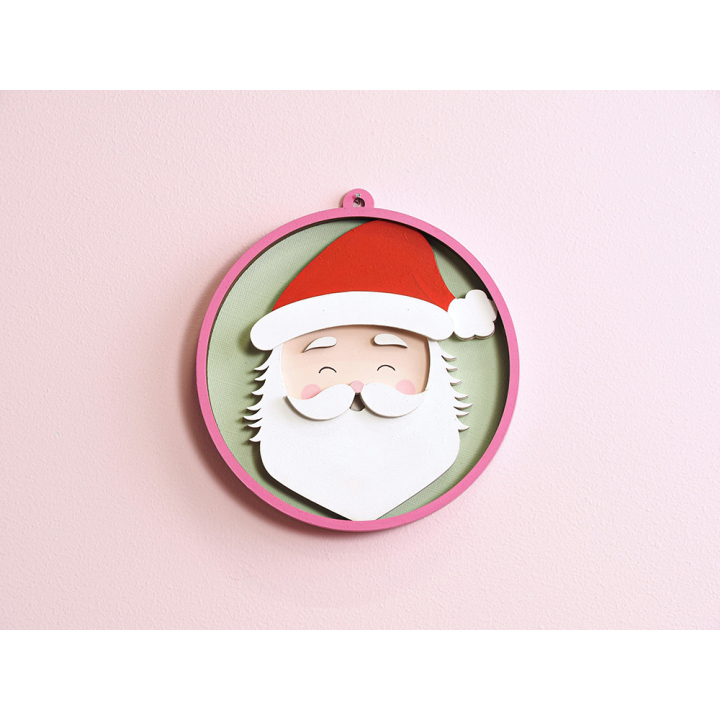 Boule relief en bois Père Noël - Artemio - Rougier et Plé