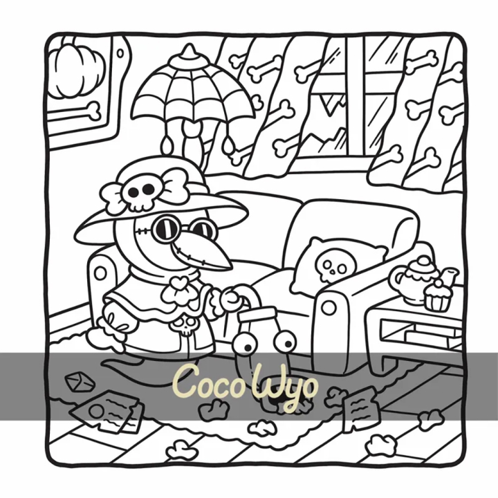 Coloriage Cosy colo Mon petit monde spooky - Dessain et Tolra - Rougier et Plé