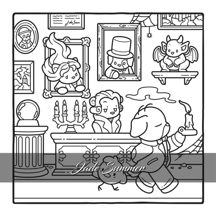 Coloriage Cosy colo Manoir Spooky - Dessain et Tolra - Rougier et Plé