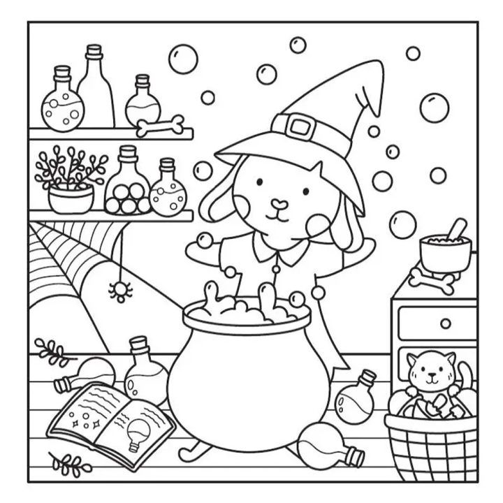 Livre coloriage Mon petit monde cosy So Halloween ! - Nathan - Rougier et Plé