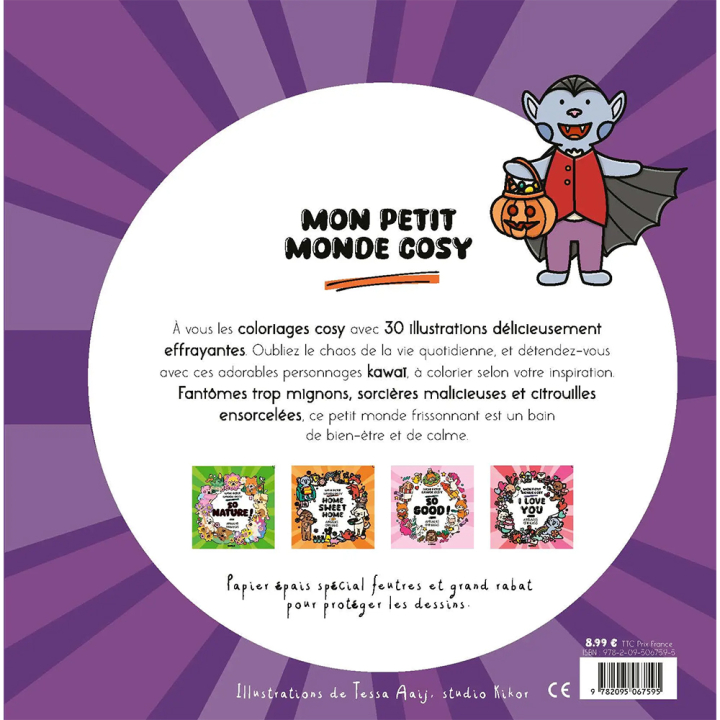 Livre coloriage Mon petit monde cosy So Halloween ! - Nathan - Rougier et Plé