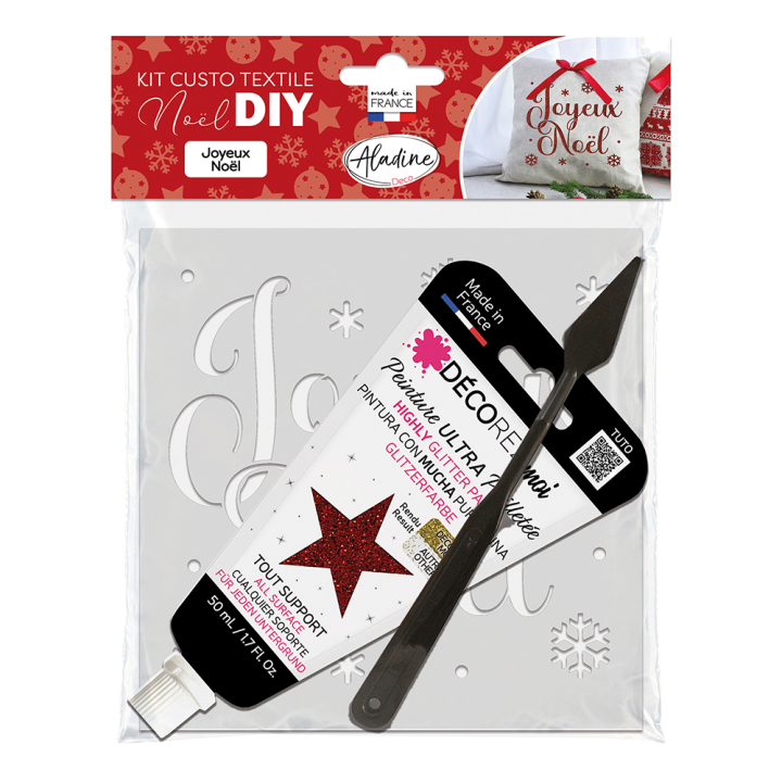 Kit Customisation Textile Joyeux Noël - Aladine - Rougier et Plé