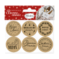 Tampons en bois Bonne année 6 pcs - Aladine - Rougier et Plé