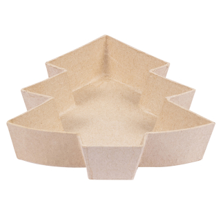 Plateau Sapin en papier mâché 17 x 14 x 3 cm - Décopatch - Rougier et Plé