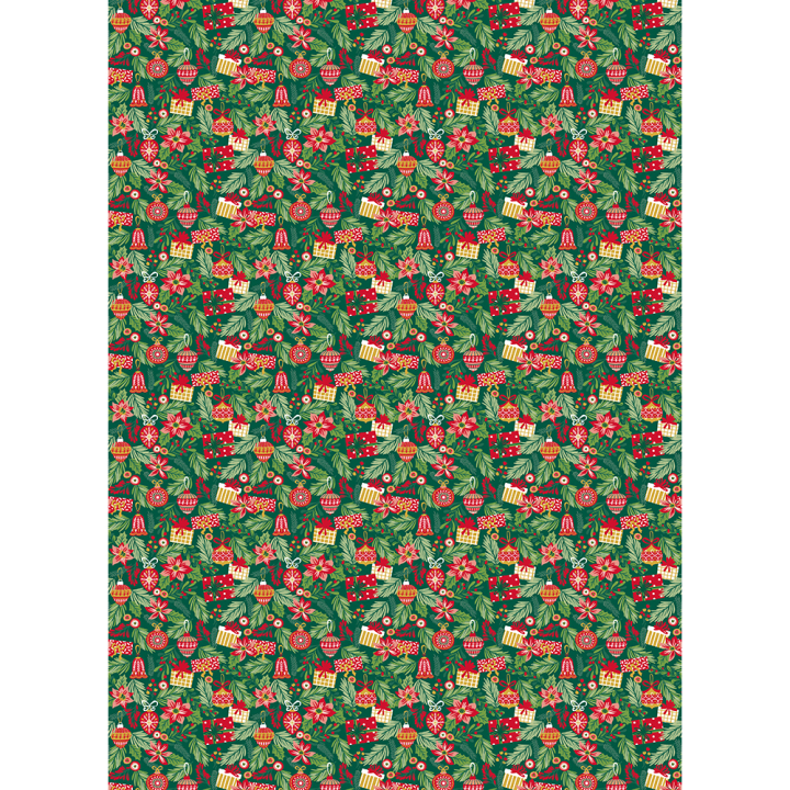 Papier Mix & Patch Noël traditionnel 30 x 40 cm 4 pcs - Décopatch - Rougier et Plé