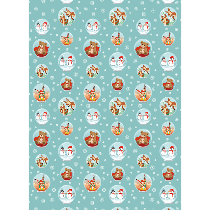Papier Mix & Patch Noël givré 30 x 40 cm 4 pcs - Décopatch - Rougier et Plé