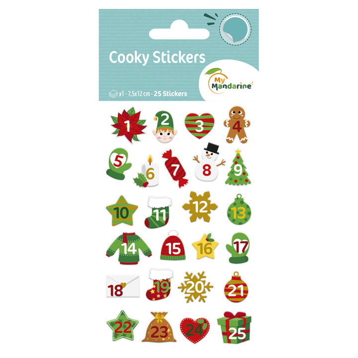 Sticker Cooky Numéro de l'avent - My Mandarine - Rougier et Plé