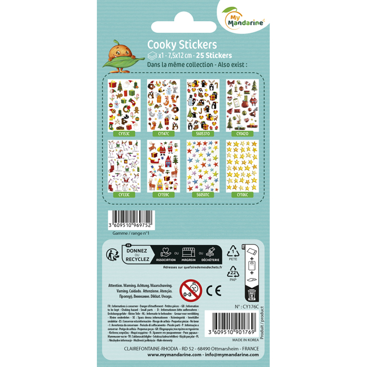 Sticker Cooky Numéro de l'avent - My Mandarine - Rougier et Plé