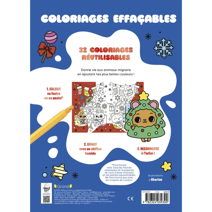 Coloriages Effacables C'est Noël ! - Gründ - Rougier et Plé