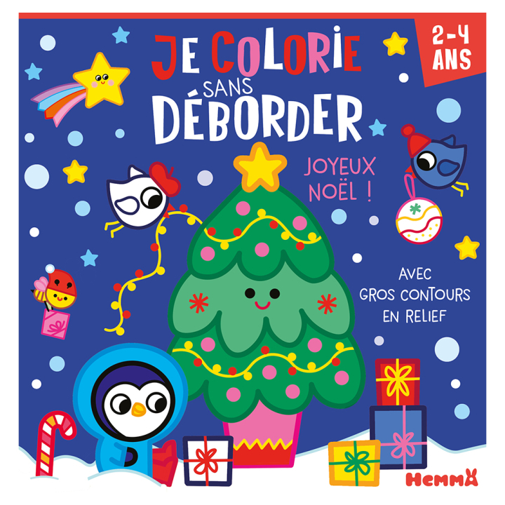 Album coloriage Je colorie sans déborder Joyeux Noël ! - Hemma - Rougier et Plé