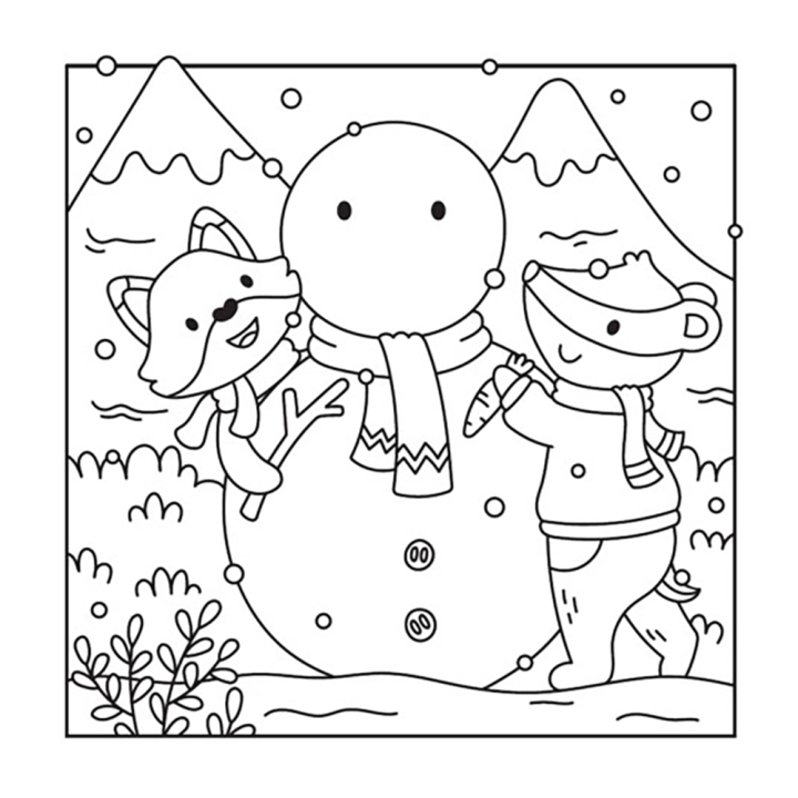 Livre coloriage Mon petit monde cosy Tendre hiver - Nathan - Rougier et Plé