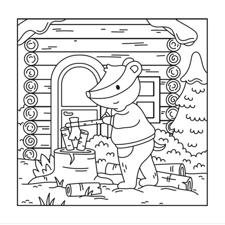 Livre coloriage Mon petit monde cosy Tendre hiver - Nathan - Rougier et Plé