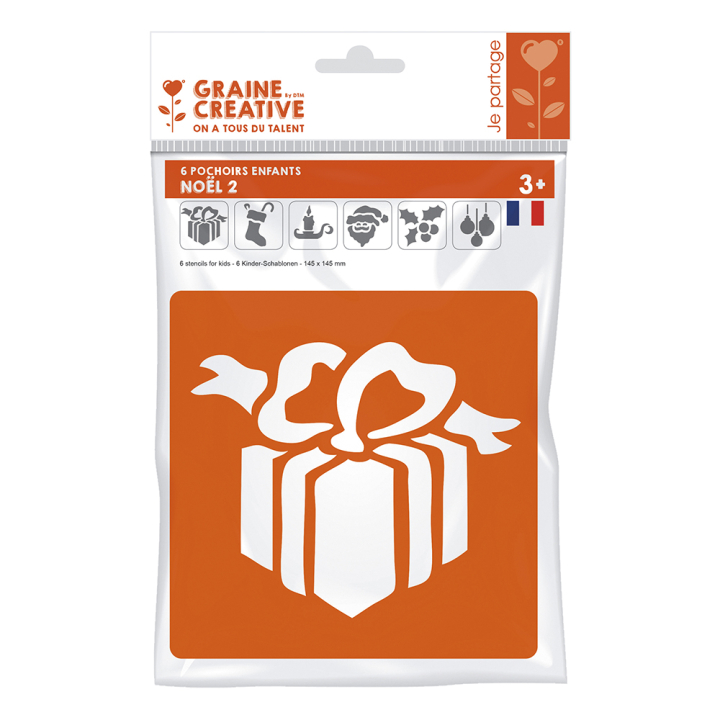 6 Pochoirs Enfants Noël N° 2 – Graine Créative - Rougier et Plé