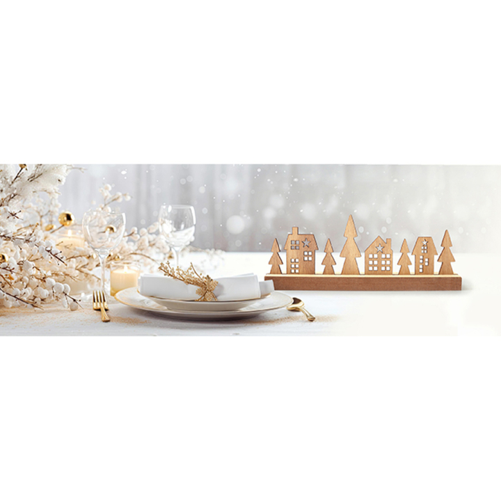 Centre de table Noël en bois 22 x 8,5 cm – Graine Créative - Rougier et Plé