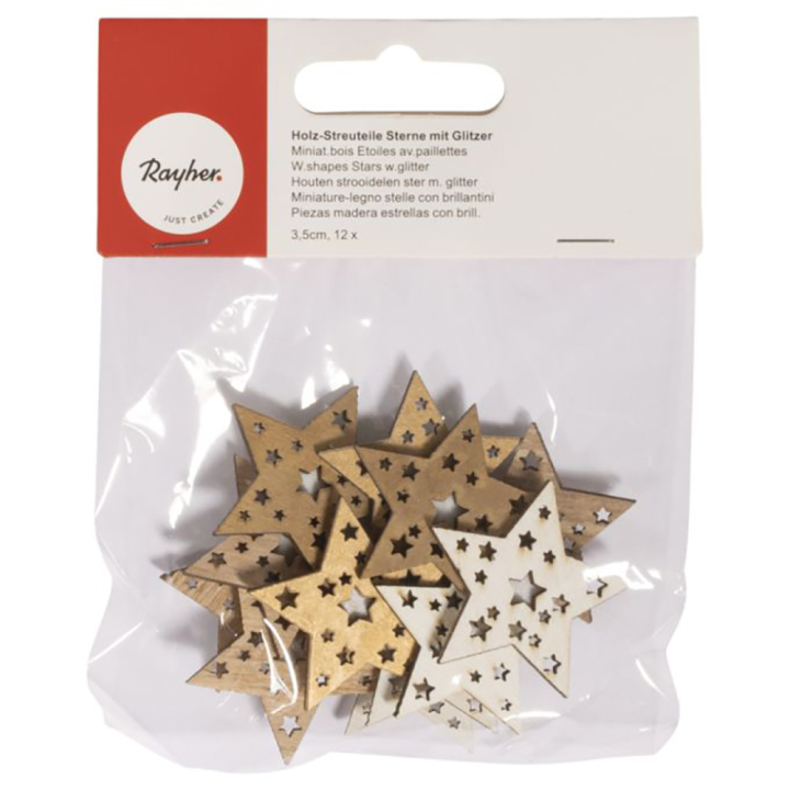 Miniatures en bois Étoiles 3,5 cm – Rayher - Rougier et Plé
