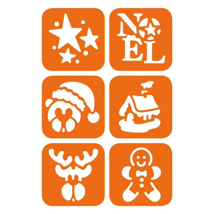 Pochoir pour enfant Thème de noël 6 pcs - Graine Créative - Rougier et Plé