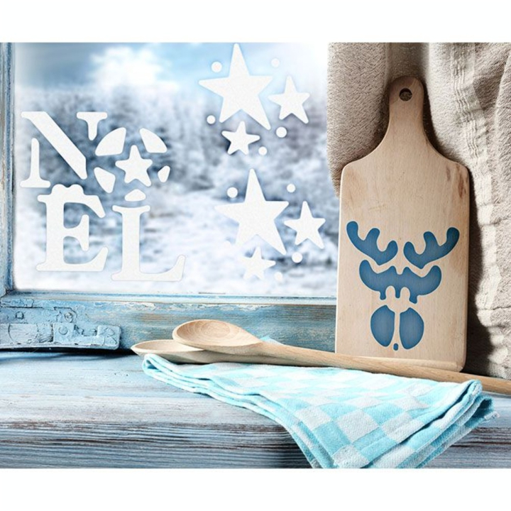 Pochoir pour enfant Thème de noël 6 pcs - Graine Créative - Rougier et Plé