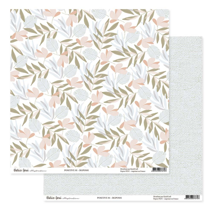 Papier imprimé 30,5 x 30,5 cm Positive N°1 - Béatrice Garni - Rougier et Plé