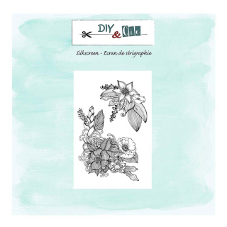 Pochoir Silkscreen 10 x 15 cm Parterre de fleurs - DIY et Cie - Rougier et Plé