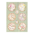 Papier de riz imprimé 21 x 29,7 cm Create Happiness Welcome Home - Horloges - Stamperia - Rougier et Plé