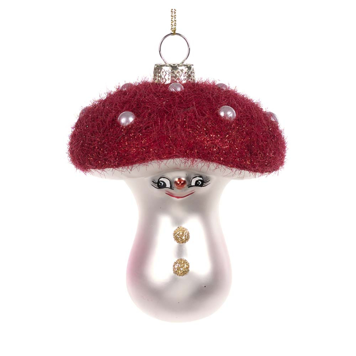 Décoration de Noël à suspendre 10,5 cm Champignon souriant - Goodwill - Rougier et Plé
