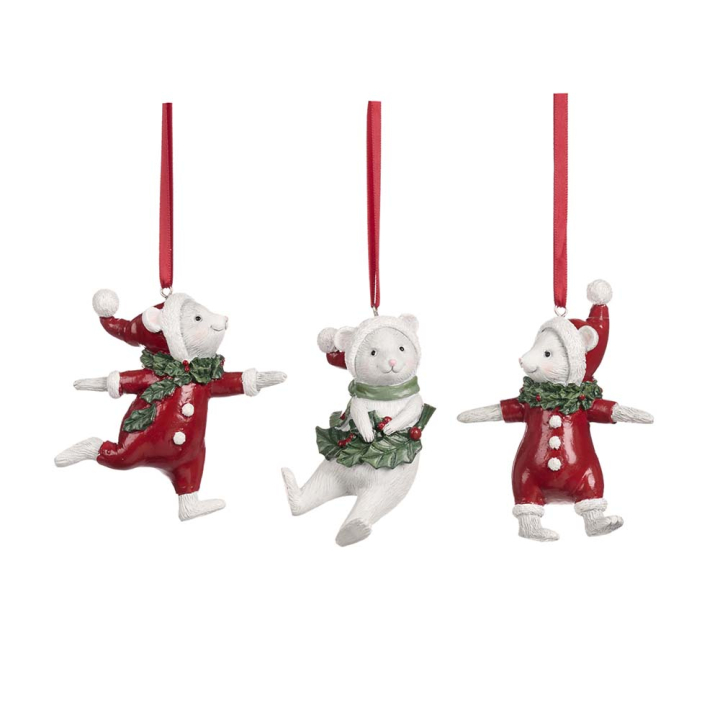 Décorations de Noël à suspendre 8,5 cm Souris de Noël 3 pcs - Goodwill - Rougier et Plé