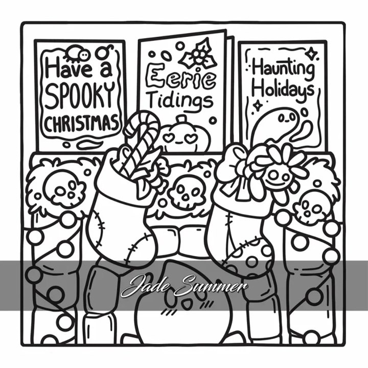Coloriage Cosy colo Noël Spooky  - Dessain et Tolra - Rougier et Plé