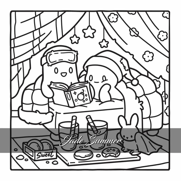 Coloriage Cosy colo Noël Spooky  - Dessain et Tolra - Rougier et Plé