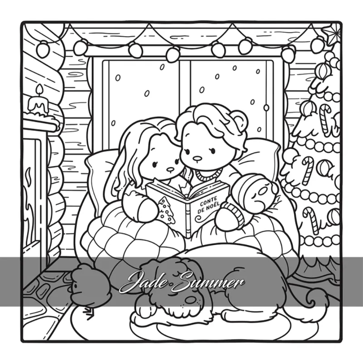 Coloriage Cosy colo Romances de Noël  - Dessain et Tolra - Rougier et Plé