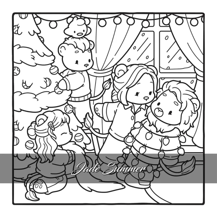 Coloriage Cosy colo Romances de Noël  - Dessain et Tolra - Rougier et Plé