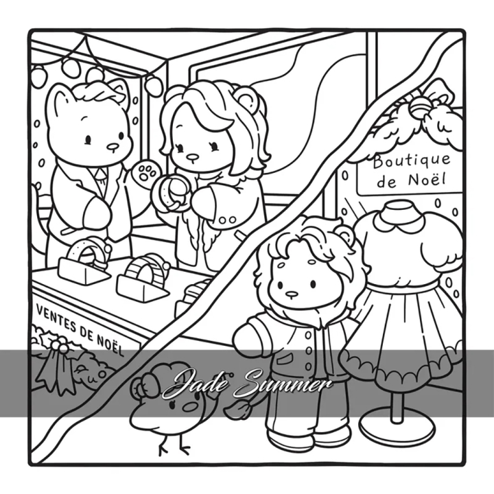 Coloriage Cosy colo Romances de Noël  - Dessain et Tolra - Rougier et Plé