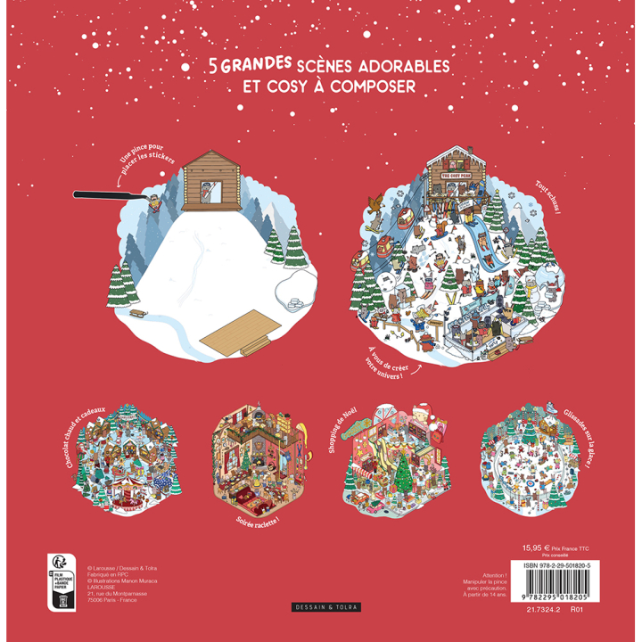 Mon grand Cozy Stickers Magie de l'hiver - Dessain et Tolra - Rougier et Plé