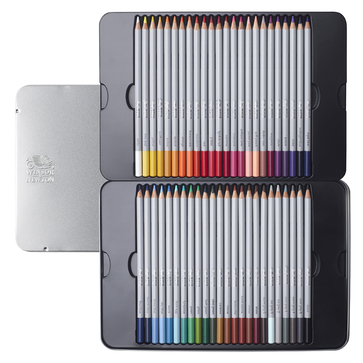 Crayon de couleur Studio Boîte métal de 48 - Winsor & Newton - Rougier et Plé