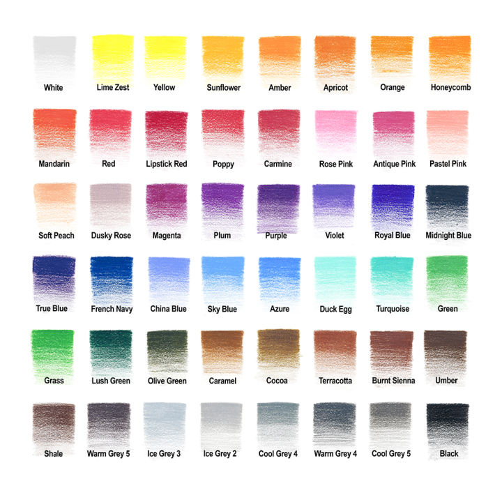 Crayon de couleur Studio Boîte métal de 48 - Winsor & Newton - Rougier et Plé