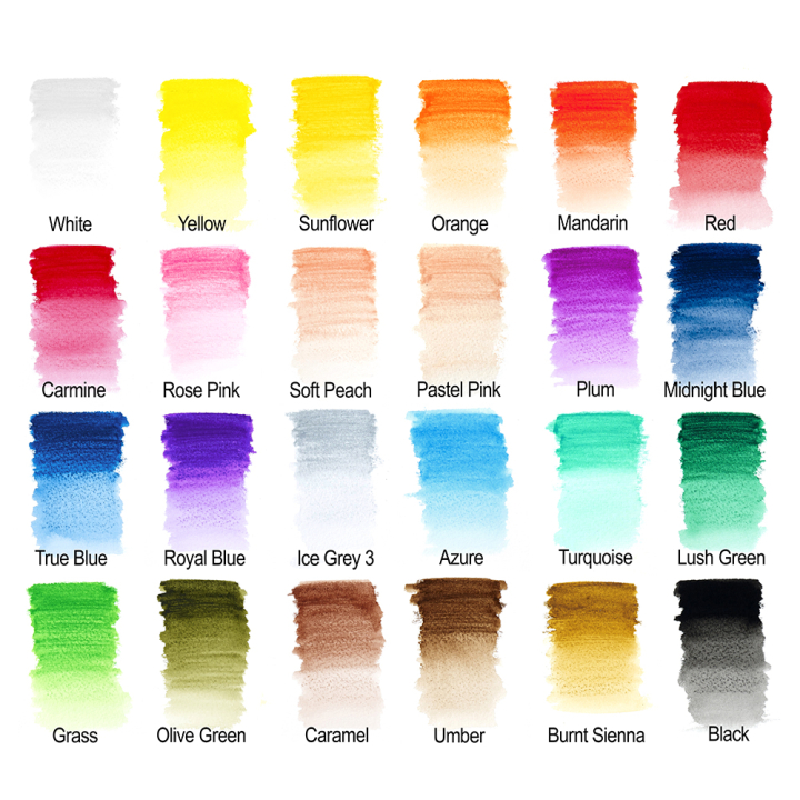Crayon de couleur Studio Aquarellable Boîte métal de 24 - Winsor & Newton - Rougier et Plé