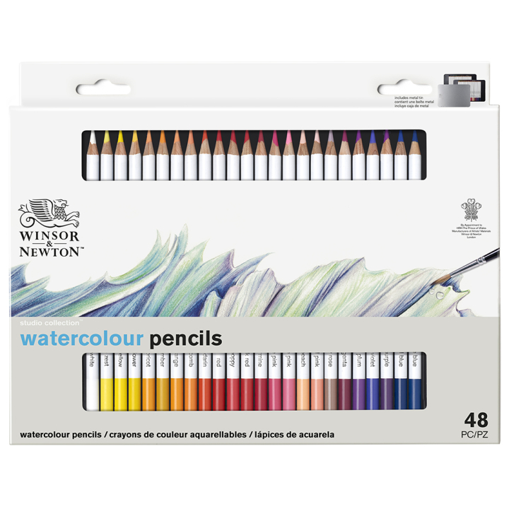 Crayon de couleur aquarellable Studio Collection 48 pcs - Winsor & Newton - Rougier et Plé