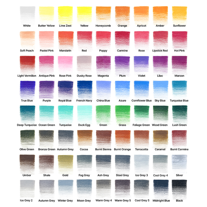 Crayons de couleur Studio Collection 72 pcs - Winsor & Newton - Rougier et Plé