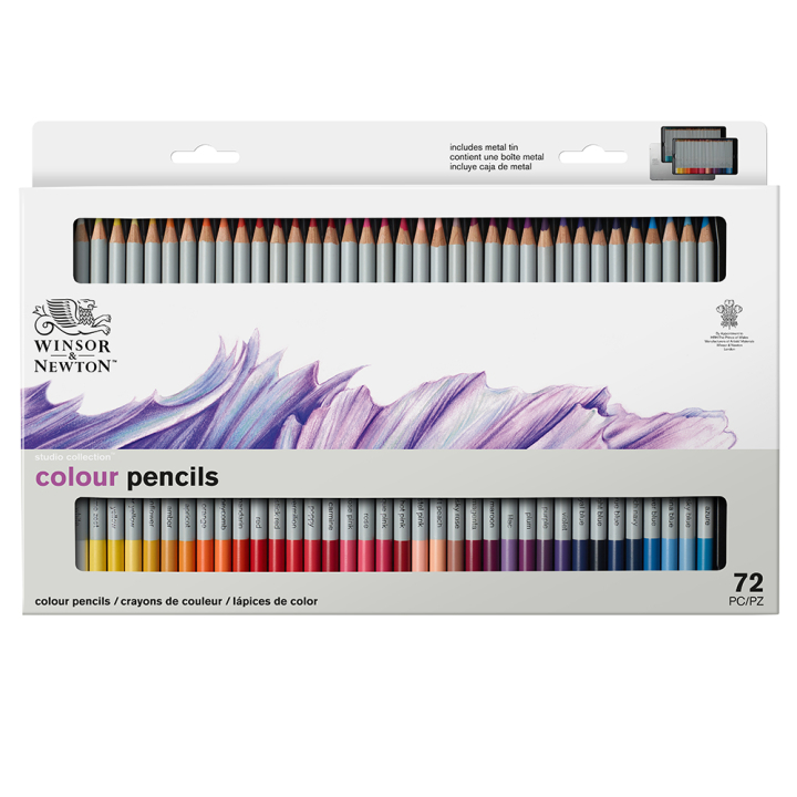 Crayons de couleur Studio Collection 72 pcs - Winsor & Newton - Rougier et Plé