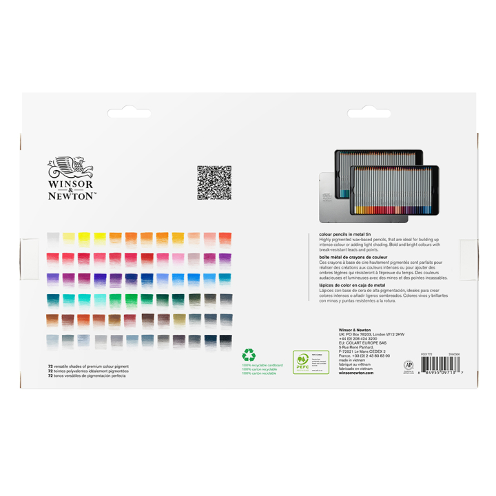 Crayons de couleur Studio Collection 72 pcs - Winsor & Newton - Rougier et Plé