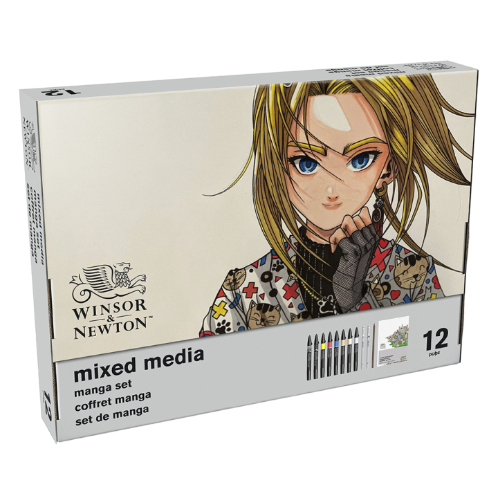 Coffret Mixed media Manga 12 pcs - Winsor & Newton - Rougier et Plé