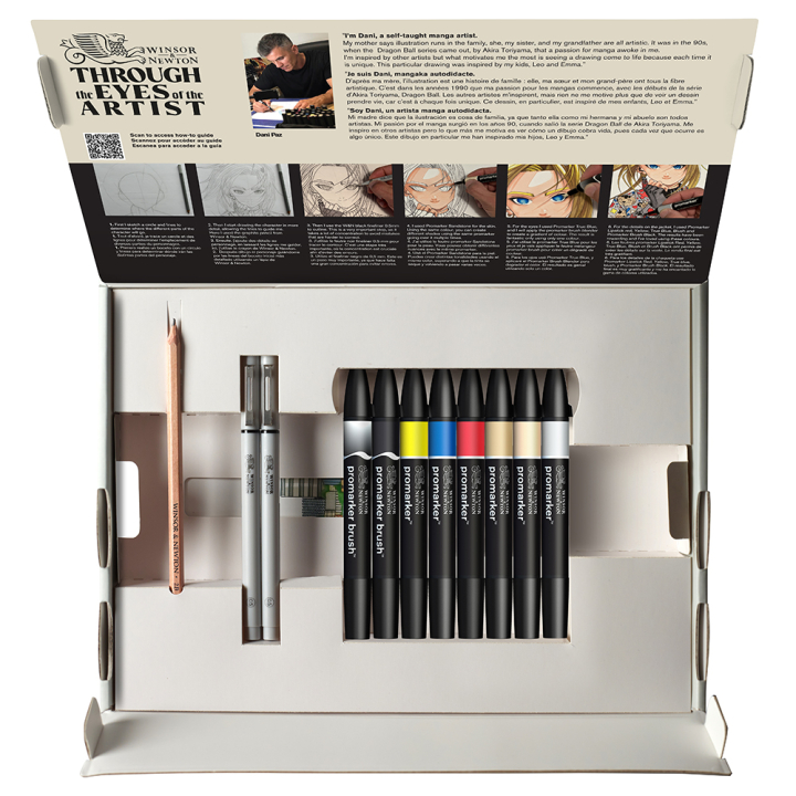 Coffret Mixed media Manga 12 pcs - Winsor & Newton - Rougier et Plé