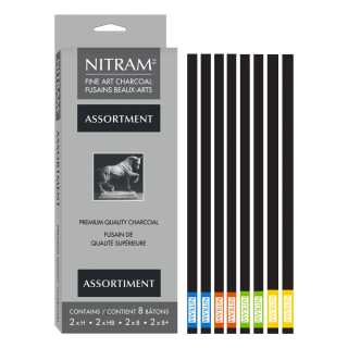 Fusain assortiment 8 pcs - Nitram - Rougier et Plé
